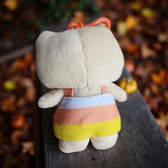 NWOT Sanrio Japan Hello Kitty Candy Corn Plush Dangler BackPack Clip 3” P11 - Picture 3 of 4